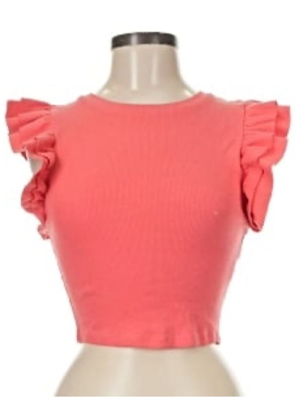 Zara cropped ruffle top